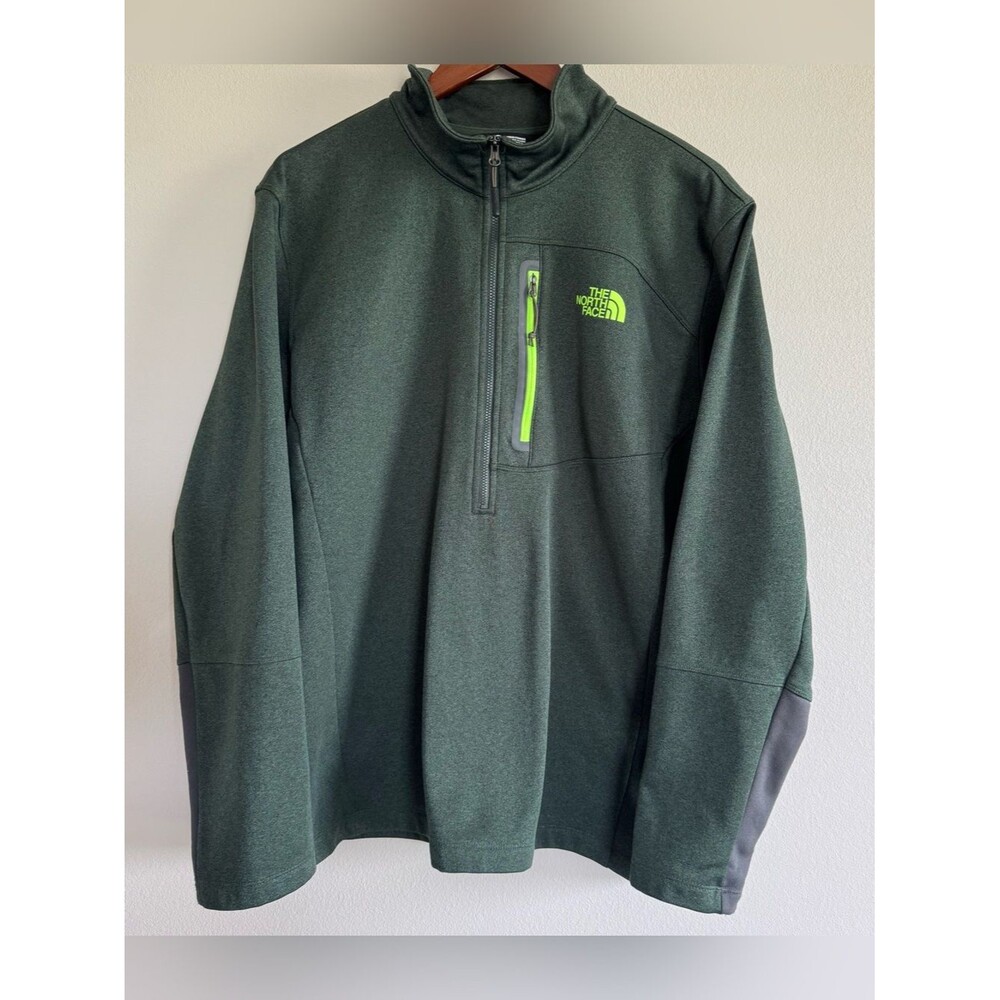 The North Face Canyonlands 1/2-Zip Fleece Pullover - Green/Neon XL Gorpcore